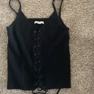 Cropped Knit Tank Top